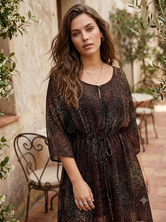 Marisa City Dresses & Skirts - Marisa City Sheer Whimsigoth Earthy Boho Dolman Cinch Mini Dress